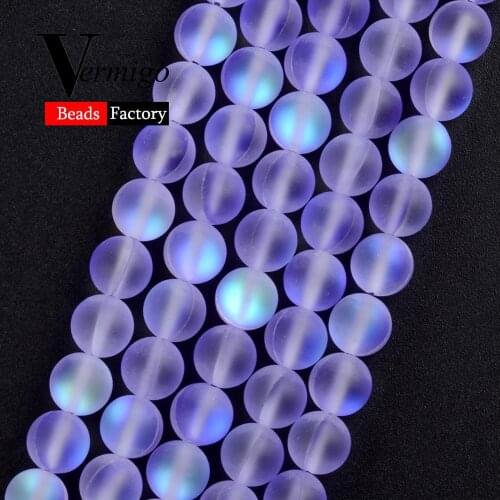 Natural Purple Dull Polished Austrian Crystal Beads For Jewelry Making DIY Necklace Bracelet Spacer Stone Beads 6 8 10 12mm 15"