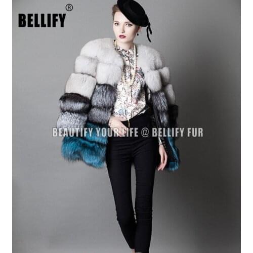 European Manchester Style Fashion Brand Real fox fur coats Amazing gallery Women"s three colors shade real Fur jackets