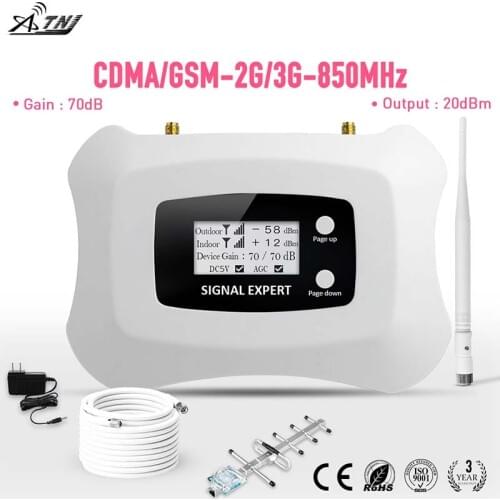 HOT Sale!GSM 3G mobile signal booster 850mhz CDMA 2g 3g repeater Yagi cellular amplifier for office home apartments,etc