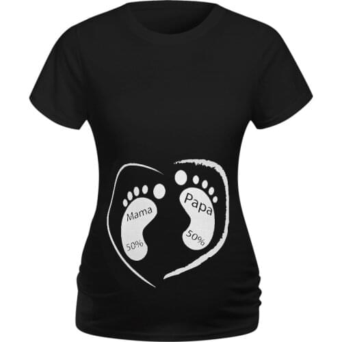 Pregnant Women Maternity Clothes Short Sleeve Cartoon Print Tops Pregnancy T Shirt Breastfeeding Clothes Ropa Maternity Tshirt