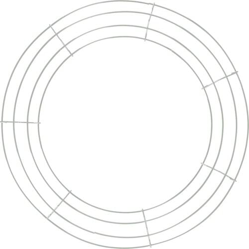 Nordic Style Garland Wire Wreath Frames Durable Metal Ins Wind 20-40cm Silver Round Hanging DIY Decoration Circle