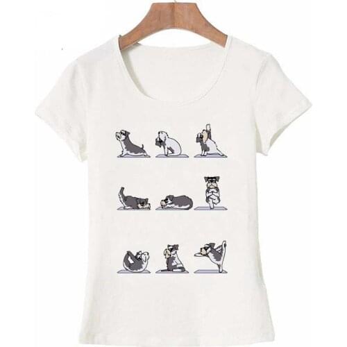 Hipster Miniature Schnauzer T-Shirt summer fashion Women t-shirt funny dog design casual maiden Tops cute female Tees girl shirt