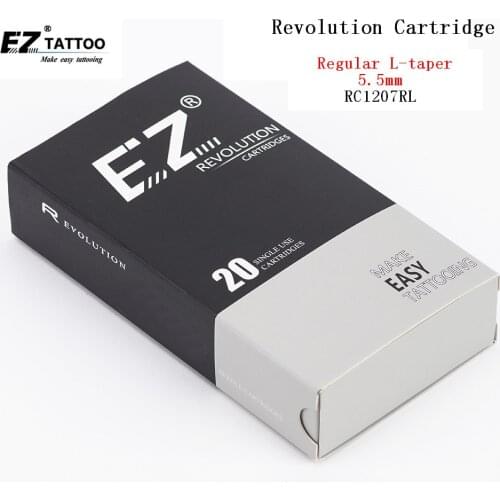 RC1207RL EZ Revolution Tattoo Needles Cartridge Round Liner#12 Regular L-taper5.5mm for System Machines and grips 20 pcs /lot