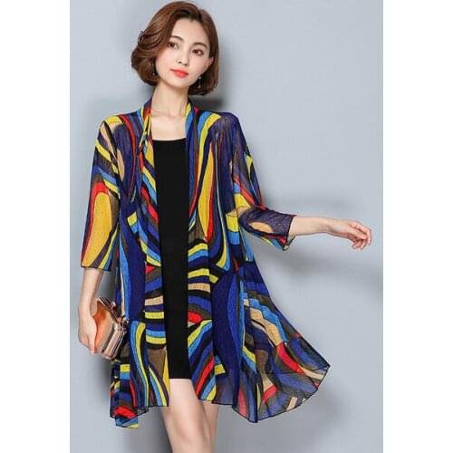 Kimono Cardigan Kimonos Mujer 2019 Verano Gothic Medium Long Beach Cardigans Cover Plus Size Kimono Feminino DC871