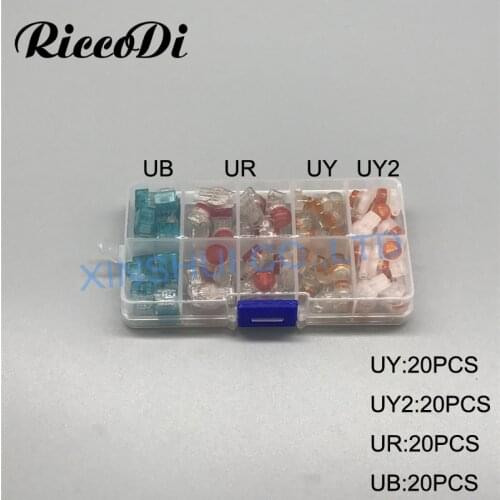 80PCS(4 in 1 in box) K1/K2/K3/K4 Wire Connector Terminals,UY UY2 UR UB network cable terminal block for Telephone telecom Cable