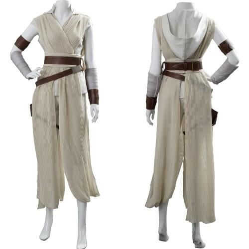 Fast Delivery Star Cosplay Sky walker Rey Cosplay Costume Adult Outfit Dress Suit Uniform Halloween Carnival Costume Gift