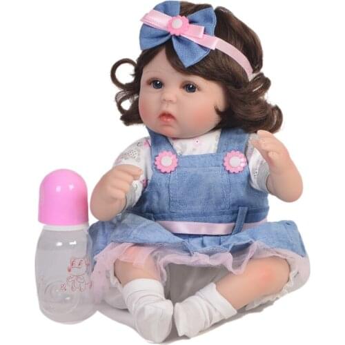 Newest bb reborn 43cm Silicone Reborn Boneca Realista Fashion Baby Dolls For Princess Children Birthday Gift Bebes Reborn toys