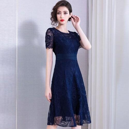 Summer Dress 2020 Vintage Elegant Party Midi Dress Women Clothes Ladies Dresses Embroidery Sexy Women Dress Vestidos ML18115B