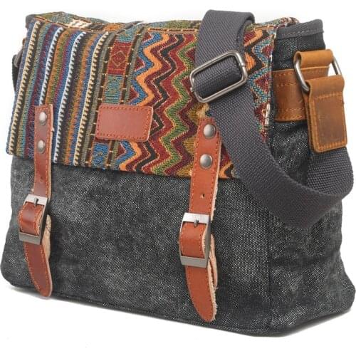 M181 Women Shoulder Bags Vintage National Style Messenger Bag Travel Crossbody School Satchel Original Canvas Leisure Bags