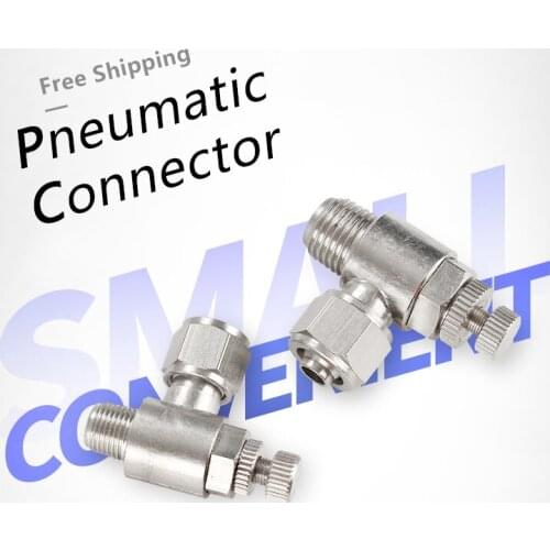 Metal Throttle valve SA 6-12mm Air Flow Speed Control Valve Tube Water Hose Pneumatic Push In Fittings
