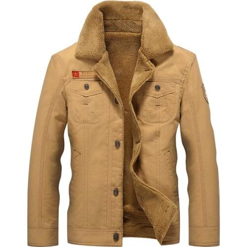 Man Jacket Plus Thick Velvet Retro Cotton Lapel Coat Plus Size Large Vintage American Casual Wear Warm Mantle Men Drop Shipping