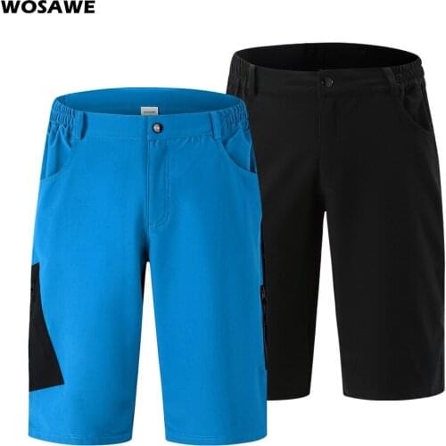 WOSAWE Mens Cycling Shorts Outdoor Sports MTB Shorts Multi-Pocket Racing Bike Loose Downhill Shorts Breathable Bicycle Trousers