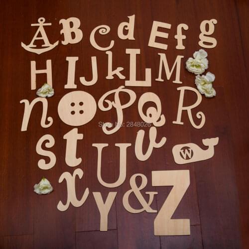 Nautical Wall Letters,Wood Alphabet Set,bedroom wall plaque,party decor