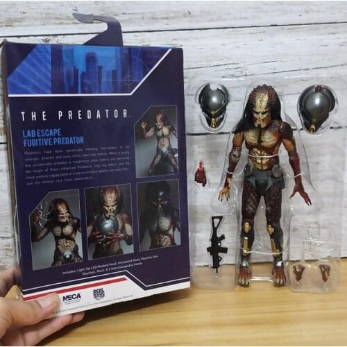NECA The Predator Lab Escape Fugitive== With Light-Up LED Mask Ultimate Action Figure Toys Promotion Price