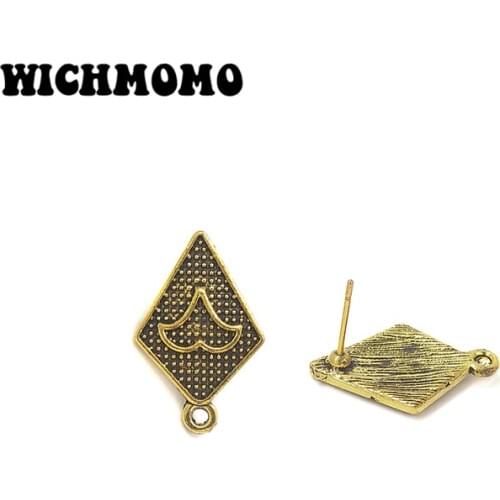 2019 New 22mm 10pieces/bag Zinc Alloy Old Gold Arrow Shape Earring Base Connectors Linkers for DIY Earring Jewelry Accessories