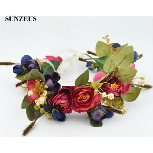 2020 New Arrival Flower Head Garland Wreath Hairwear Bridal Accessories Wedding Party Flowers Hairbands Free shipping SQ227