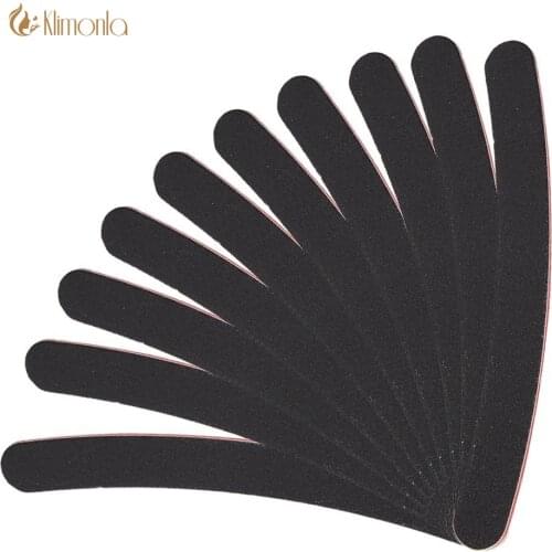 5pcs Black Curved Nail Files Sanding File Buffer 100/180 lime a ongle Nail Art Professional Manicure Polishing Buffing Tools