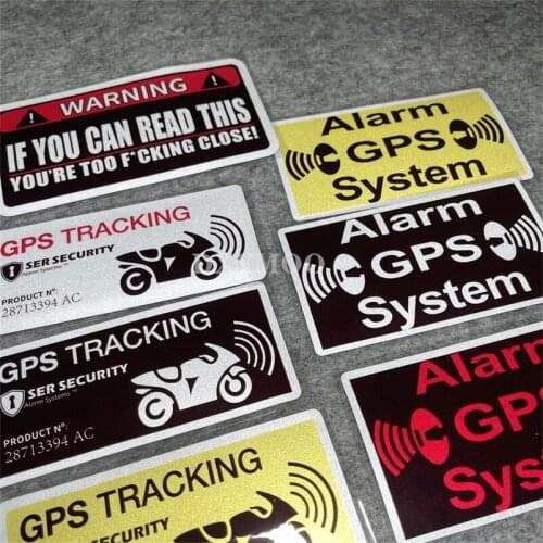 Warning Graphics GPS Tracking Security System Vehicle Stickers for Auto Window Tail Car Styling Vinyl Decals