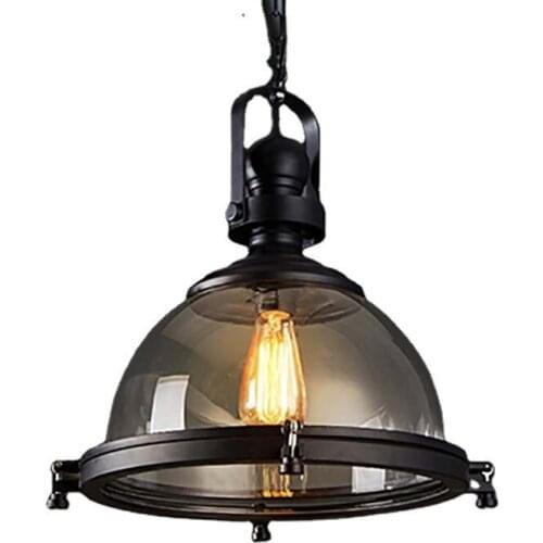 Industrial Glass Vintage Pendant Lamp LED Pendant Lights Lighting Bar Bedroom Dining Living Room Cafe Hanging Lamp Light Fixture
