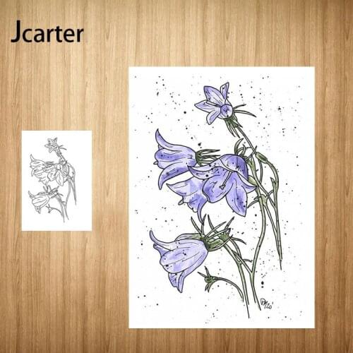 Flowers Morning Glory Clear Rubber Stamps Craft Scrapbooking DIY Silicone Seals Album Embossing Folder Paper Make Template New