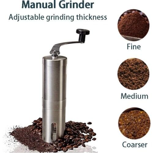 Manual Coffee Grinder Stainless Steel Handmade Coffee Bean Burr HandHeld Milling Loop Machine Grinders Kitchen Tool Accessories