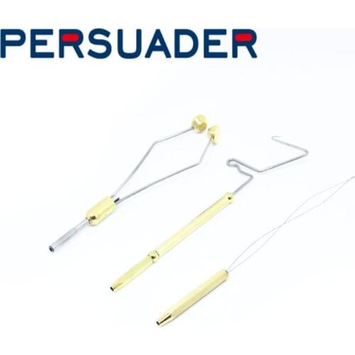 PERSUADER 3pcs practical fly tying tools Rotary whip finisher built-in half hitch&Ceramic tip fly tying bobbin holder&Threader