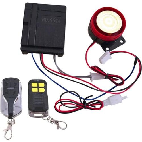 12V Universal Motorcycle Car Security Alarm System 125db Burglar Alarm Ultra Small Dual Remote Control Anti-theft Device 11.11