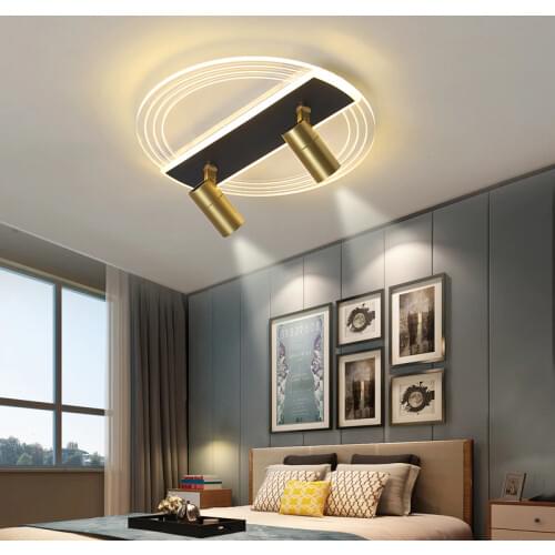 VEIHAO Round Modern LED Ceiling Lamp for Living room Bedroom Study kitchen lamparas de techo acrylic LED Dimming Ceiling Lights