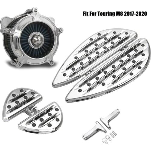 Driver Passenger Deep edge cut Floorboards Air Filters Fit For harley 2017-2020 FLHTKL Ultra Limited Low FLHX FLHT FLHR FLTR