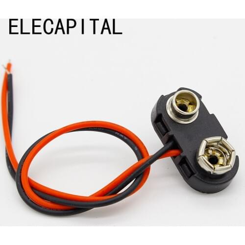 10pcs 9V Battery Snap Connector clip Lead Wires holder
