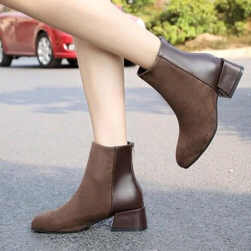 Platform socks boots women winter thick heels ankle boots for women boots female plush stretch suede big size shoes
