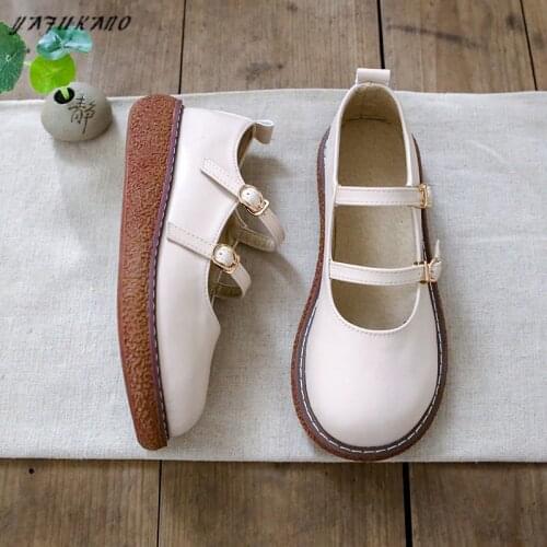Mori Retro Literary Big Head Doll Shoes Female Thick-Soled Increased Word With Mary Jane Casual Shoes College Style Single Shoes