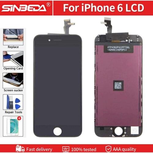 4.7" AAA+++ LCD Digitizer For iPhone 6 A1549 A1586 A1589 LCD Display With Touch Screen Assembly Replacement Free Tools