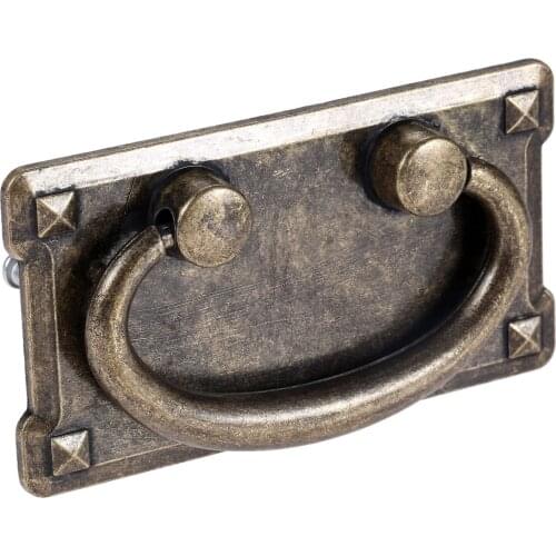 1PC 64mm Cupboard Antique Pull Handles Retro Alloy Panel Kitchen Drawer Cabinet Door Handle Furniture Knobs Hardware 54*95mm