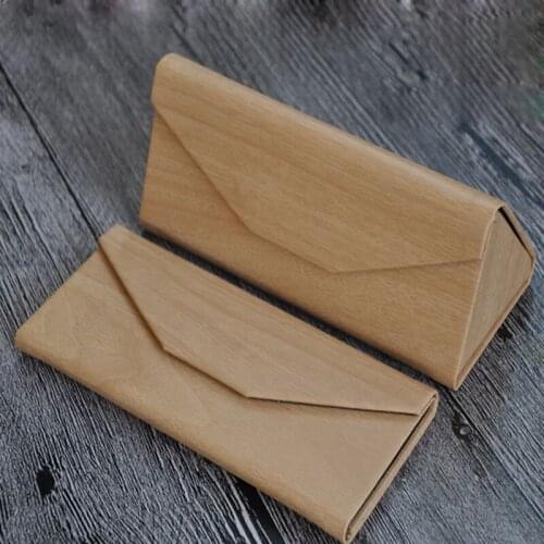 1pc New Fashion Foldable Triangular Glasses Case Hot Sale Portable Leather Case for Glasses Eyeglass Sunglasses 5 Colors