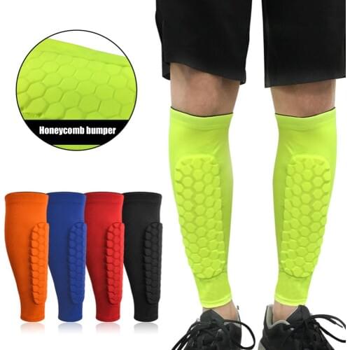 1 PC Honeycomb Shin Guard Professional Sports Football Shields Soccer Legging Shinguards Leg Sleeves Protective Gear