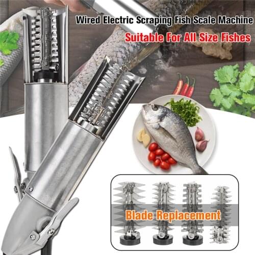 120W Electric Fish Scaler Fishing Scalers Clean Fish Remover Cleaner Descaler Waterproof Stainless Scraper Seafood Tools