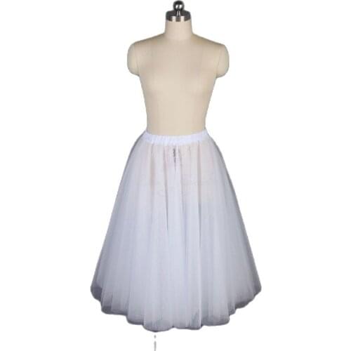 A19025 Four Layer Tulle Half Ballet Tutu Long (Tutu Only) Women Dance Costume Ballet Tutu Adult Ballet Tutu