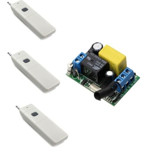 AC 220V 1CH 10A Wireless Remote Control Switch Micro Wireless Switch Remote Control ON/OFF Receiver 3000M Remote Transmitter