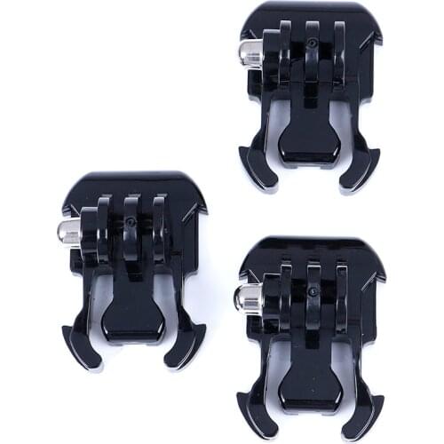 3Pcs Helmet Chest Strap Adapter For Go Pro Hero 4 3 Xiaomi Yi SJCAM Quick Release Gopro Buckle Basic Mount Flat Buckle Clip
