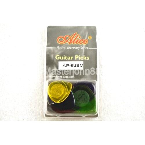 Alice AP-6JSM Durable Clear Transparent Jazz Guitar Bass Picks Plectrums 1.0/2.0/3.0mm