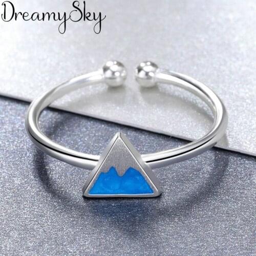 Bohemian Fashion Silver Color Triangle Antique Rings For Women Girls Big Finger Ring Bridal Jewelry joyas de plata