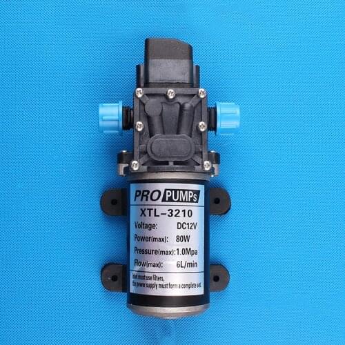 80W Diaphragm Water Pump 12V High Pressure 10Bar Max Self Priming Sprayer Pump 6L/M