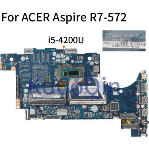 For ACER Aspire R7-572 R7-572G Intel Core I5-4200U Laptop Motherboard V5MM2 LA-A021P SR170 Notebook Mainboard DDR3
