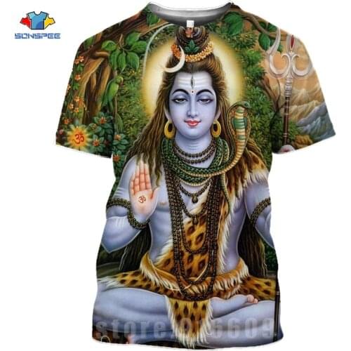 Summer 3D Print Funny T Shirts Streetwear Men Women T-Shirts India God Lord Shiva Shirt Fashion Beach Harajuku Anime Shirts