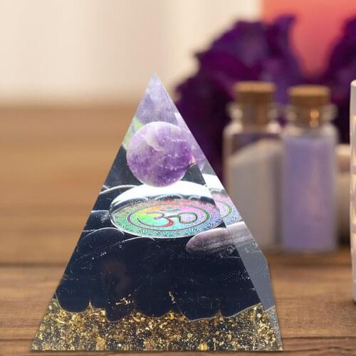 Hot Sale ! HANDMADE Tiger Eye Crystal Sphere & Obsidian Quartz Orgone Pyramid Reiki Energy Healing Chakra Meditation