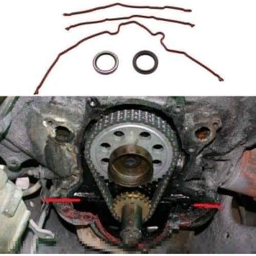 Timing Cover Gasket Set Fit for 97-17 Ford F150 F250 E250 E350 Econoline 5.4 6.8 2 Valve