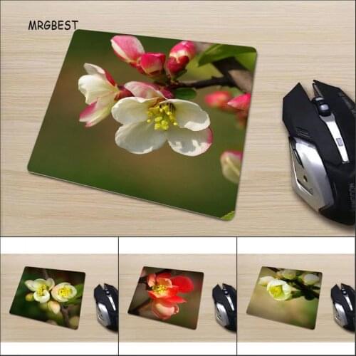 MRGBEST Small Size Mouse-pad In Stock beauty Begonia flowers Desk Mats Comfortable Non-slip Square Mousepad for Gamer
