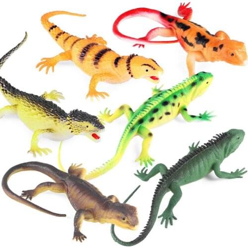Simulation Lizard Animal Figure Collectible Toys Wild Animal Cognition Action Figures Kids Hollow Plastic Model Toys