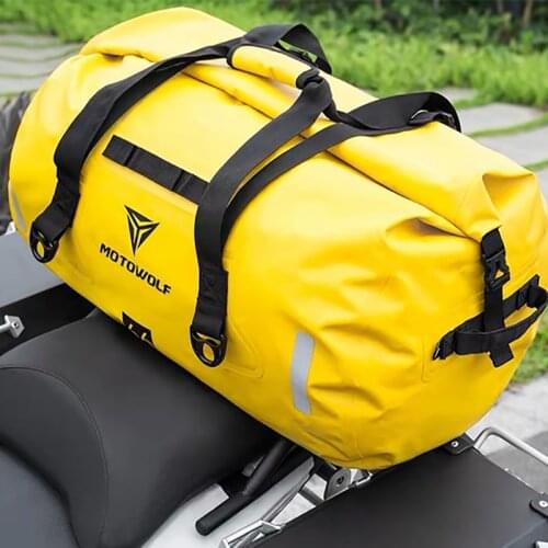 MOTOWOLF Motorcycle Waterproof Tail Bags Back Seat Bags Travel Bag Luggage Rear Seat Bag Pack 40L 66L 90L For BMW KTM HONDA